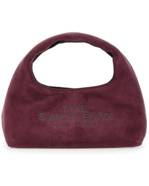 Marc Jacobs 'The Mini Sack' Handbag With Logo Lettering On The Front - Purple