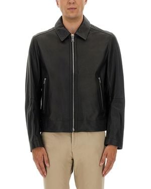 BOSS Leather Jacket - Black