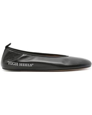 Off-White c/o Virgil Abloh High Heel Ballerina Shoes - Black