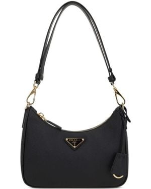 Prada Re-Edition Saffiano Leather Mini- Bags - Black