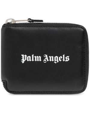 Palm Angels Classic Logo Zip Around - Black