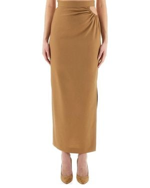 Max Mara Long Skirt "navona" - Natural
