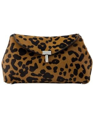 TOTEME Mini T-lock Naplack Pouch - Brown