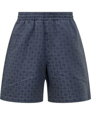 Givenchy Denim Monogram Short Pants - Blue
