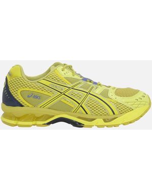 Asics Synthetic Leather Trainers - Yellow