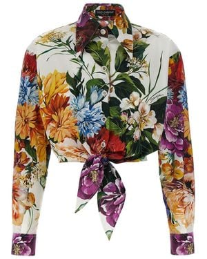 Dolce & Gabbana Floral Crop Shirt - Multicolour