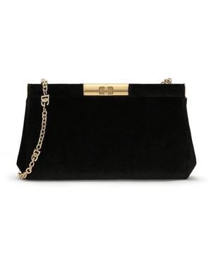 Dolce & Gabbana Leather Top-Handle Shoulder Bag - Black