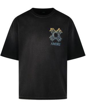 Amiri 'quad Ma' Black Cotton T-shirt