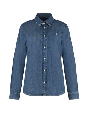 Polo Ralph Lauren Logo Detail Denim Shirt - Blue