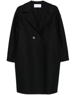 Harris Wharf London Wool Double-Breasted Coat - Black