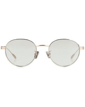 Moncler Subtila Round Frame Sunglasses - White