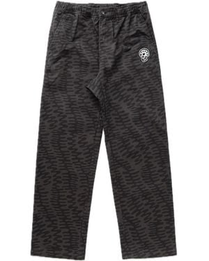 by Parra Stitched Skull Trousers - Grey