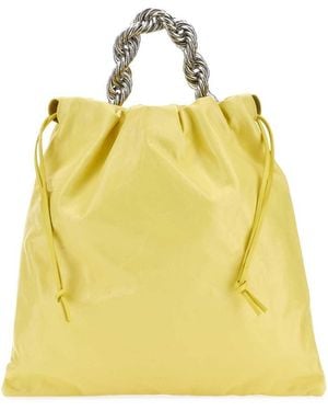 Jil Sander Leather Bucket Bag - Yellow