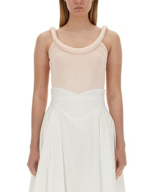 McQueen Logo-Embellished Top - White