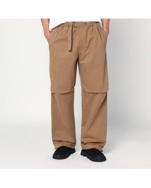 DARKPARK Tobacco-Coloured Jordan Wide Leg Trousers - Natural