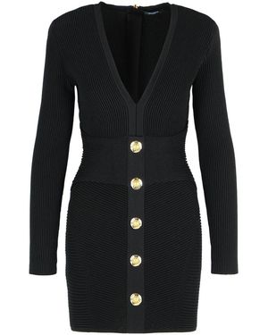 Balmain Short Dress - Black