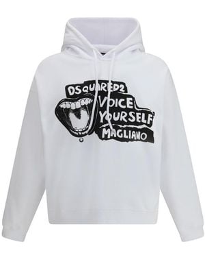 DSquared² Logo Hoodie - White
