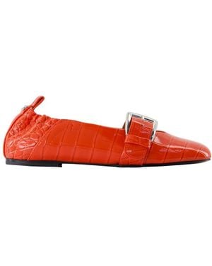 Ganni Butterfly Ballerinas - Red