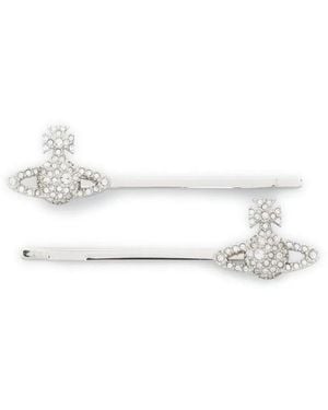 Vivienne Westwood Grace Bobby Hair Pin Accessories - White