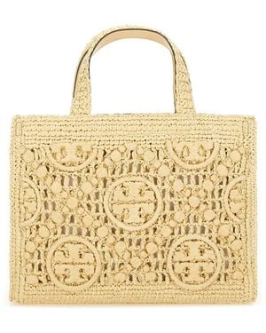 Tory Burch T Monogram Shopping Bag - Metallic