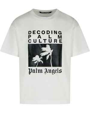 Palm Angels 'Dec. Palm Culture' Cotton T-Shirt - Grey