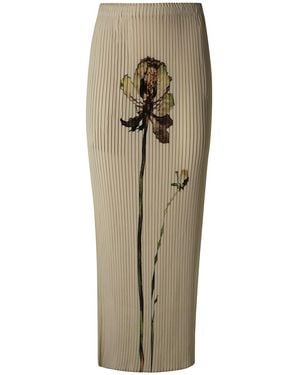 Issey Miyake Pressed Flora Pleats Skirt - Natural