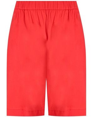 Max Mara Oliveto Coral Bermuda Shorts - Red