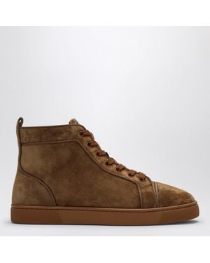 CHRISTIAN LOUBOUTIN / ルイ スエード ハイトップ スニーカー Christian Louboutin Men Louis Flat Shadow Grey Suede Spike