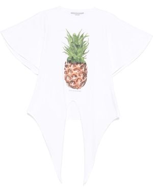 Stella McCartney Pineapple Cotton T-Shirt - White