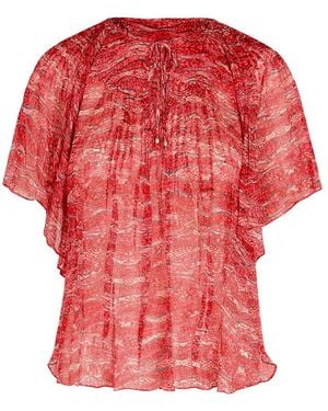 Isabel Marant 'Neslya' Viscose Blouse - Red