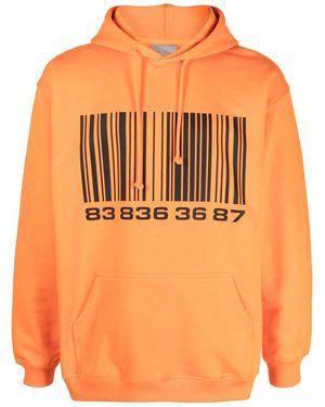 VTMNTS Cotton Logo Hoodie - Orange