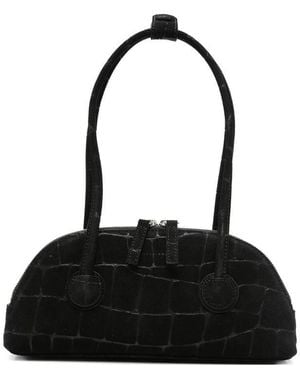 ショルダーバッグ・ポシェット Margesherwood Large Shoulder Bag - Leather - Black Black Belted Bag by MARGESHERWOOD on Sale