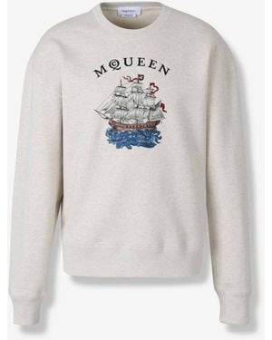 McQueen Crewneck Sweatshirt - White