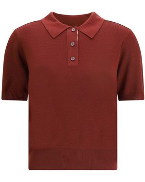 Burberry Wool Polo Shir - Red