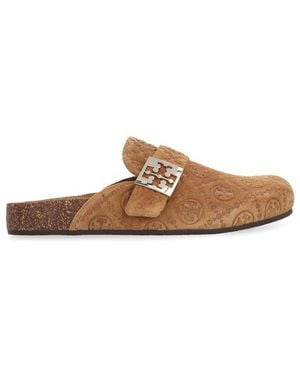 Tory Burch Mellow Suede Mules - Brown