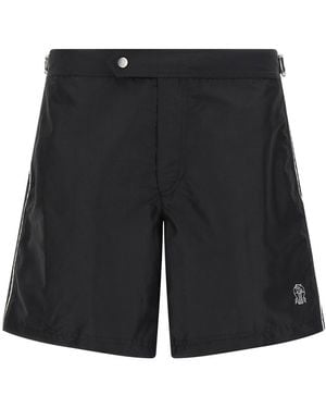 Brunello Cucinelli Logo Swimsuit - Black