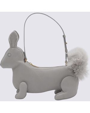 Thom Browne Leather Rabbit Top Handle Bag - Grey