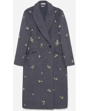 Jonathan Simkhai Long Coat Gianni - Blue
