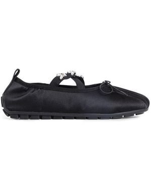 フラットシューズ Buckle Grip Ballerina - Simone Rocha - Leather - Black Buckle Ballerina leather ballet flats in black - Simone