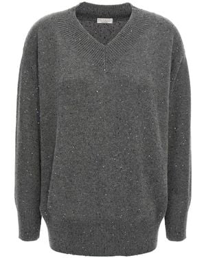 Brunello Cucinelli Sequin Jumper - Grey
