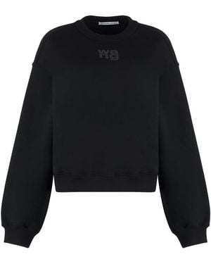 Alexander Wang Cotton Crew-Neck Sweatshirt - Black
