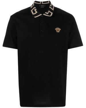 Versace Greca Polo Short Sleeve - Black