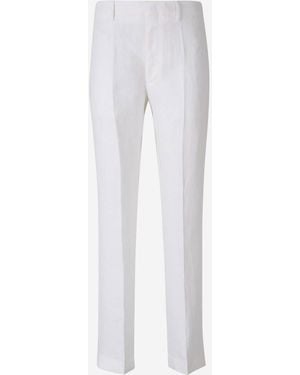 Berwich Formal Linen Pants - White