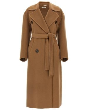 Max Mara 'dalila' Coat - Natural