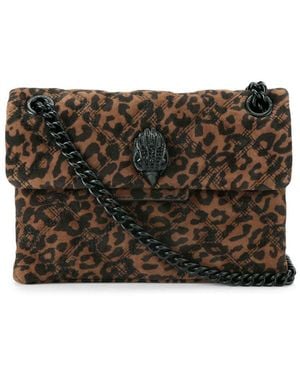 Kurt Geiger Leopard Print Mini Kensington Shoulder Bag - Black