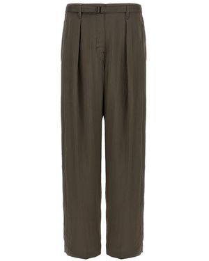 Lemaire Belted Trousers - Green