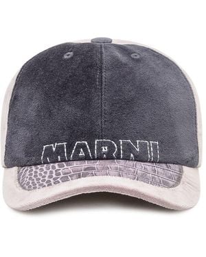 Marni Embroidered Baseball Cap - Gray