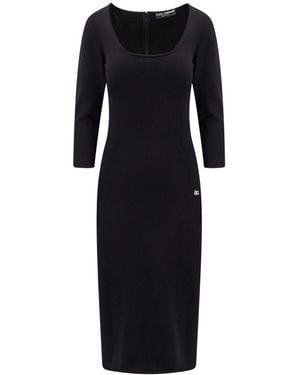 Dolce & Gabbana Knitted Midi Dress - Black