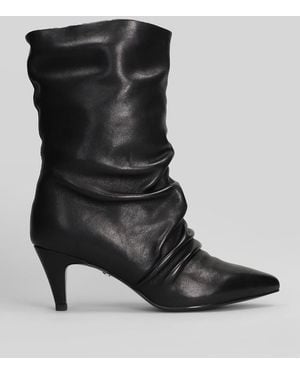 GOLD&ROUGE Rouge Laika High Heels Ankle Boots - Black
