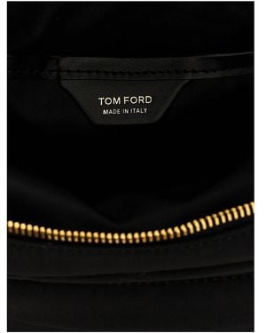 Tom Ford Logo Nylon Crossbody Bag - Black